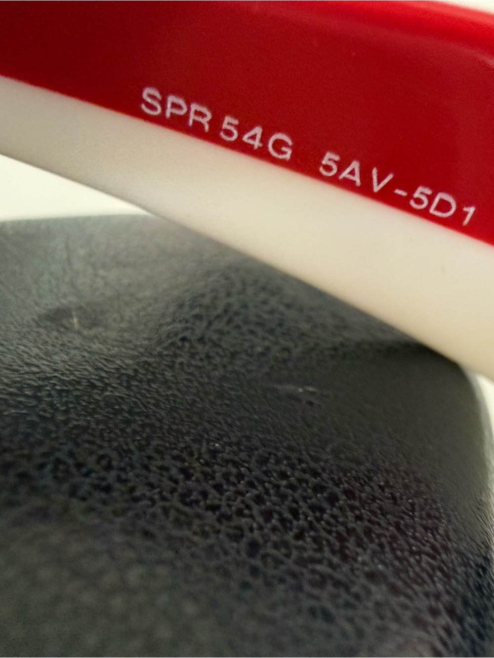 Prada Rimless Shield Sunglasses in Clear Gradient with Red/White stripe - Picture 5 of 11
